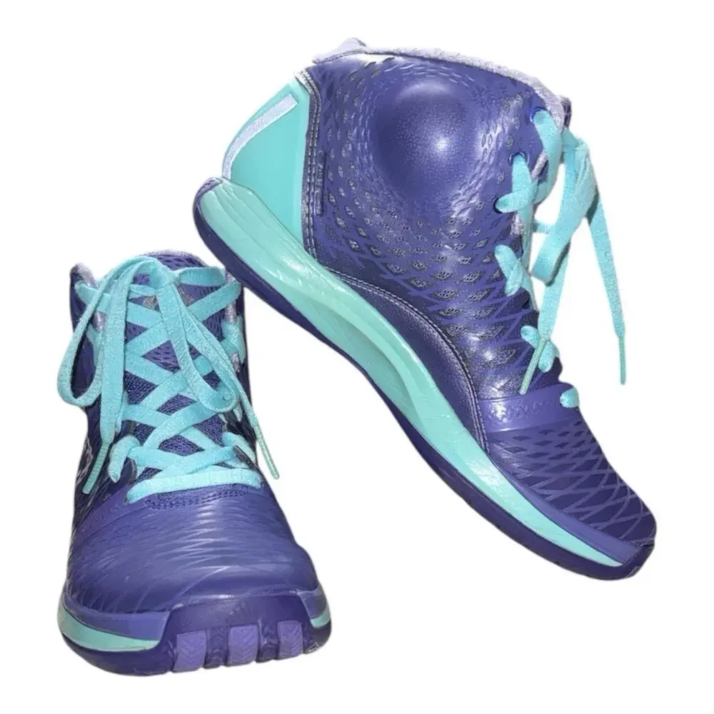 Adidas D‎ Rose Englewood Basketball Shoes – Purple/Turquoise – Men's 6.5